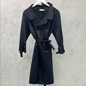 Prada Elegant Black Trench Coat